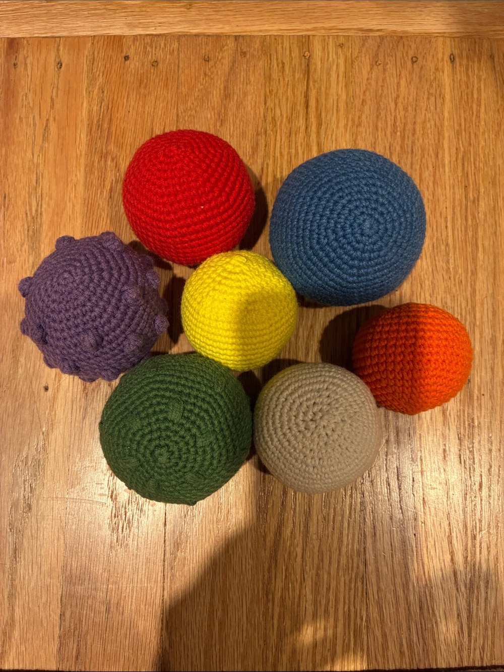 Montessori-Inspired Crochet Sensory Ball Set for Baby - Multicolor